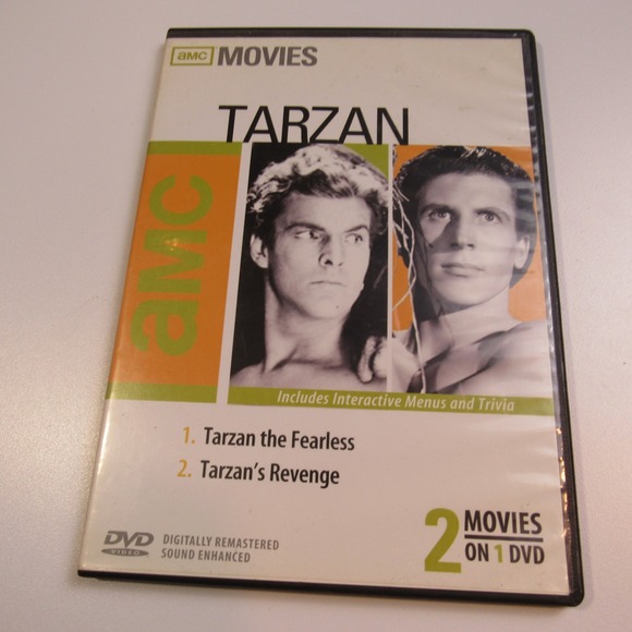AMC Movies Other - Tarzan the Fearless Tarzan's Revenge AMC Movies DVD 2‎ Movies on 1 DVD